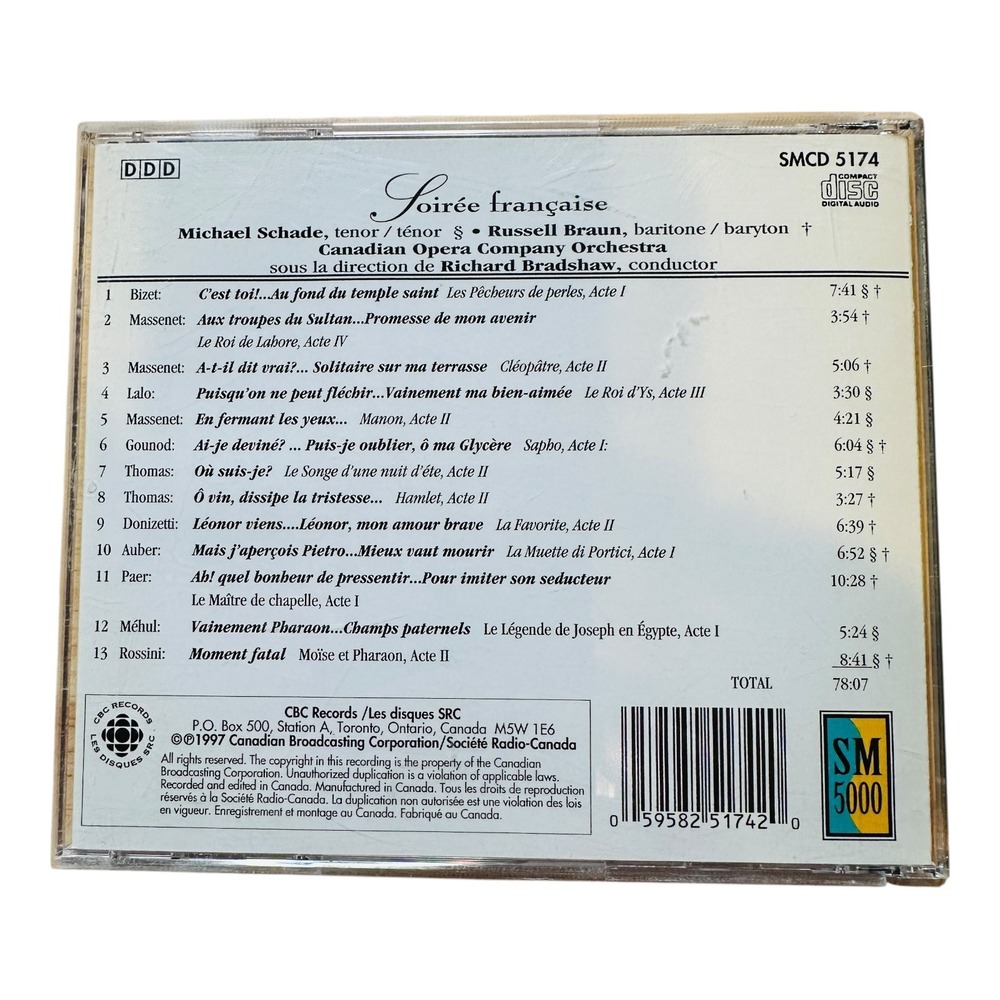 Soirée Française CD Michael Schade Russell Braun Canadian Opera Orchestra - Picture 2 of 2
